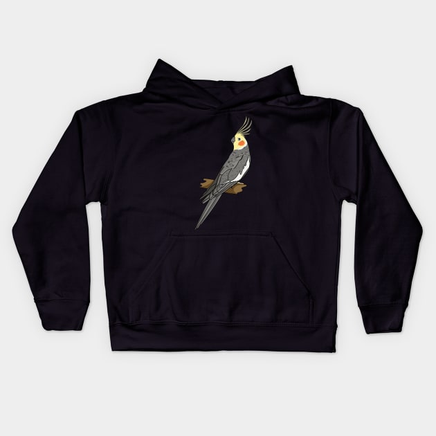 Cockatiel Kids Hoodie by LetsBeginDesigns